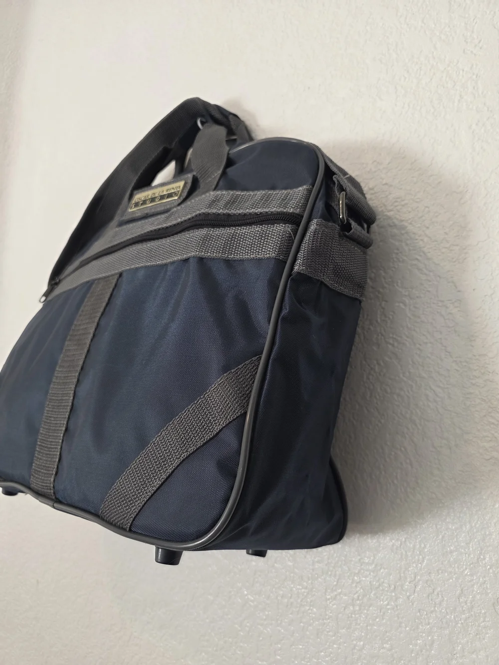 Oscar de la Renta Studio Navy & Gray  Gym Day Bag